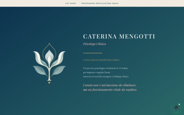 Caterina Mengotti — La landing del percorso sull'ansia di una psicologa clinica di Vicenza
